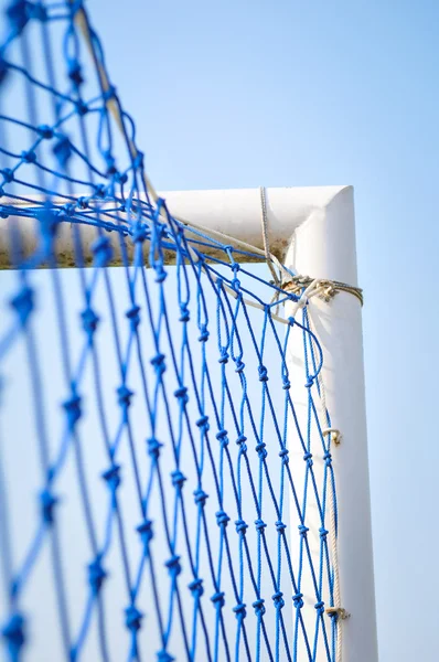 Golo de futebol líquido azul . — Fotografia de Stock