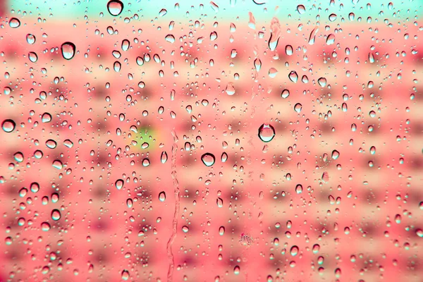 Abstrato gotas de água no espelho — Fotografia de Stock