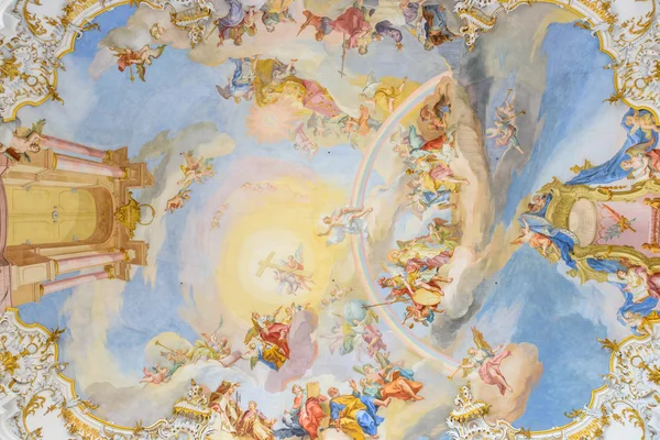 Wieskirche kilise Bavyera, Almanya, Avrupa'nın