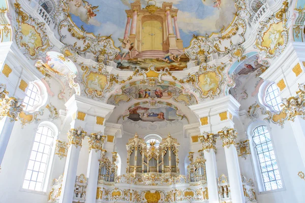 Wieskirche kerk in Beieren, Duitsland, Europa — Stockfoto