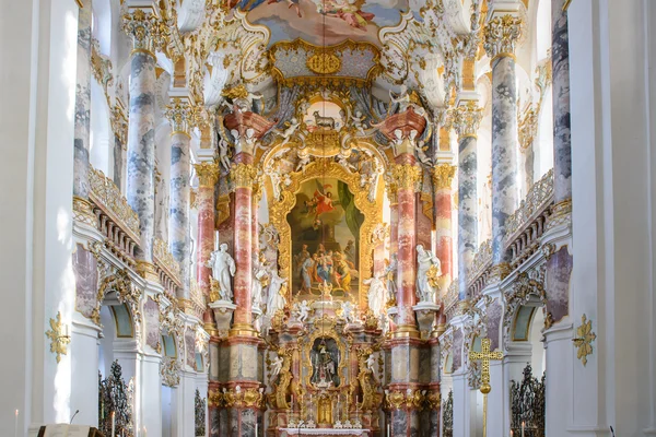 Wieskirche kerk in Beieren, Duitsland, Europa — Stockfoto