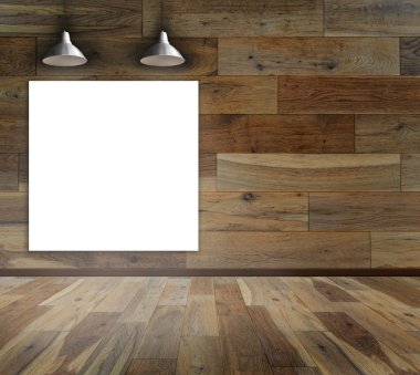 Ahşap Duvar Tavan Lambası ile boş çerçeve