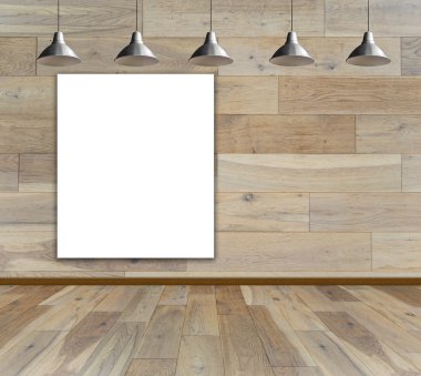 Ahşap Duvar Tavan Lambası ile boş çerçeve