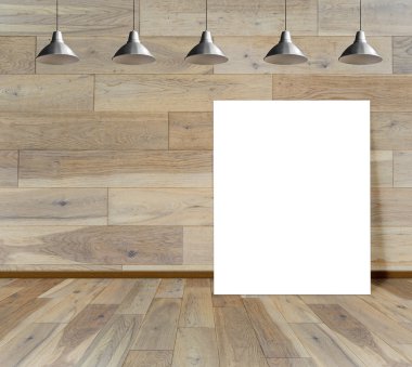 Ahşap Duvar Tavan Lambası ile boş çerçeve