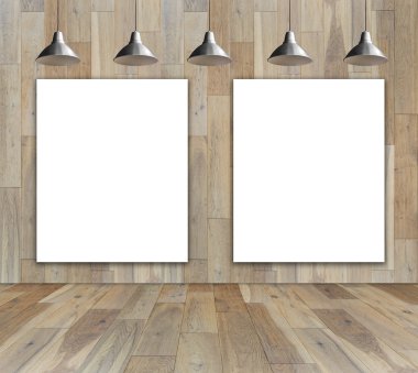 Ahşap Duvar Tavan Lambası ile boş çerçeve