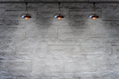 Granit taş dekoratif tuğla duvar lamba ile