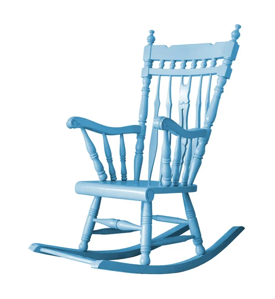 Cadeira de balanço no fundo branco com caminho de recorte — Fotografia de Stock