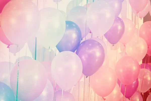 Balões de cor pastel para fundo — Fotografia de Stock