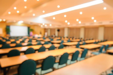 Boş Toplantı veya konferans Oda için arka plan bulanık.