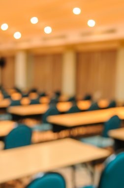 Boş Toplantı veya konferans Oda için arka plan bulanık.
