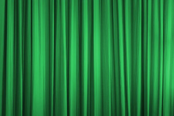 Groen gordijn achtergrond — Stockfoto