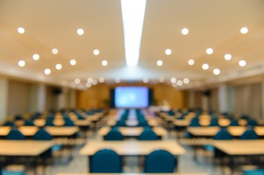 Empty meeting or conference room blurred for background. clipart