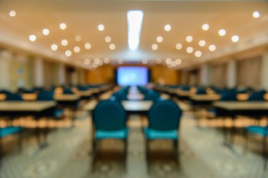 Empty meeting or conference room blurred for background. clipart