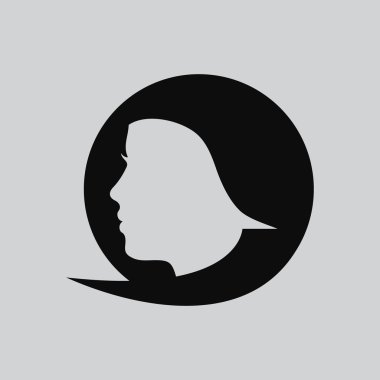 Kadın yüz logosunu görmeniz gerekir. Soyut logosunu görmeniz gerekir. Güzel kadın profil. Bir kız portresi. Soyut logo tasarım şablonu güzellik salonları, Masaj, kozmetik ve spa, Kuaför, Uluslararası Kadınlar Günü. Vektör