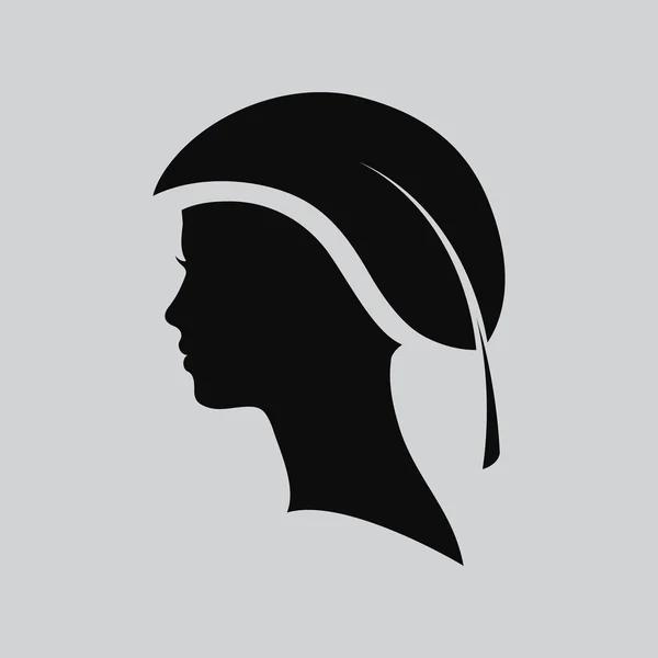 Logo visage femme. Logo abstrait. Profil belle femme. Portrait d'une fille. Modèle abstrait de conception de logo pour salon de beauté, massage, cosmétique et spa, coiffeur, journée internationale de la femme. Vecteur — Image vectorielle