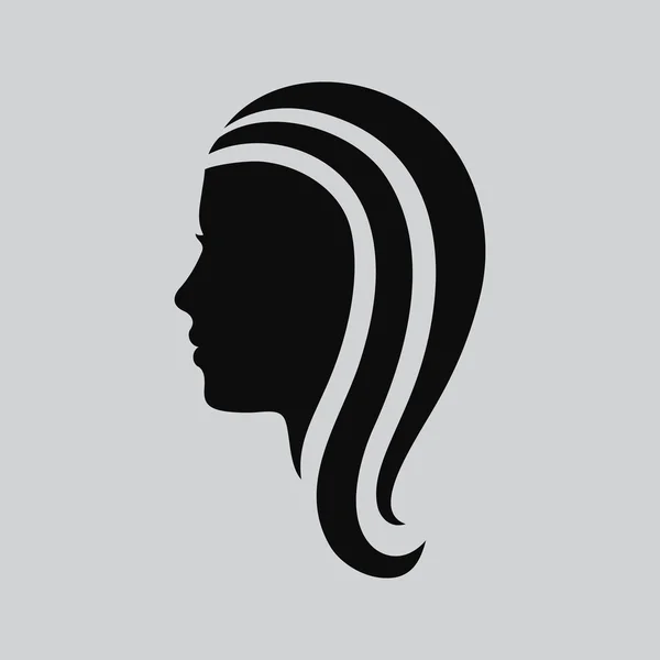 Logo de cara de mujer. Logo abstracto. Perfil mujer hermosa. Retrato de una chica. Plantilla de diseño de logotipo abstracto para salón de belleza, masajes, cosméticos y spa, peluquería, día internacional de la mujer. Vector — Vector de stock