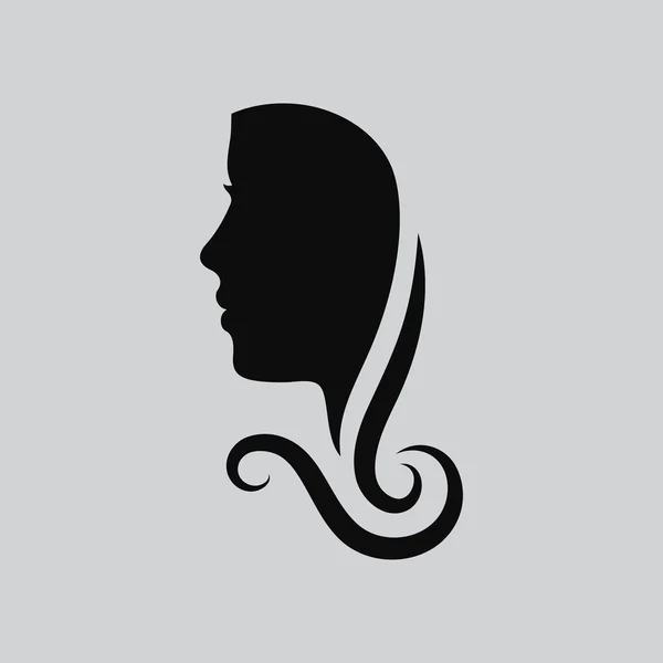 Logo visage femme. Logo abstrait. Profil belle femme. Portrait d'une fille. Modèle abstrait de conception de logo pour salon de beauté, massage, cosmétique et spa, coiffeur, journée internationale de la femme. Vecteur — Image vectorielle