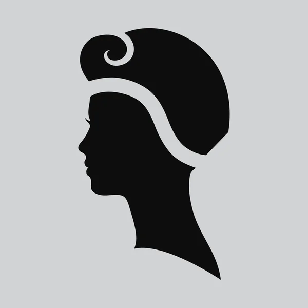 Logo visage femme. Logo abstrait. Profil belle femme. Portrait d'une fille. Modèle abstrait de conception de logo pour salon de beauté, massage, cosmétique et spa, coiffeur, journée internationale de la femme. Vecteur — Image vectorielle