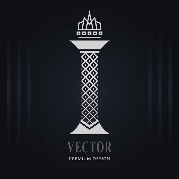 Elegante Letra Mayúscula Elegante Estilo Real Logotipo Hermoso Caligráfico Creativo — Archivo Imágenes Vectoriales