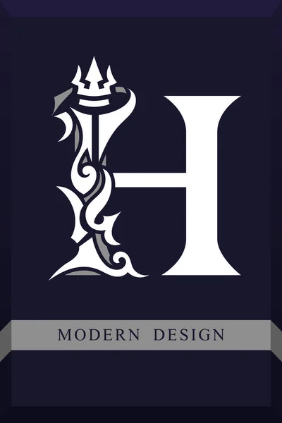 Elegante Letra Mayúscula Elegante Estilo Real Logotipo Hermoso Caligráfico Creativo — Archivo Imágenes Vectoriales