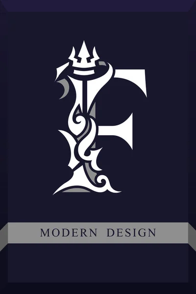 Elegancka Wielka Litera Graceful Royal Style Kreatywna Kaligrafia Piękne Logo — Wektor stockowy