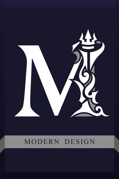 Элегант Большой Буквы Творческое Каллиграфическое Красивое Логотип Vintage Drawn Emblem — стоковый вектор