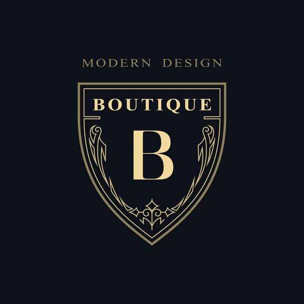 Монограмма Роскоши Грациозный Шаблон Elegant Line Art Design Буква Emblem — стоковый вектор