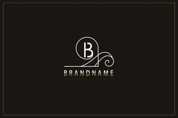 Letter Logo Creative Linear Monogram Inscription Luxury Sign Minimalist Style — Stock Vector