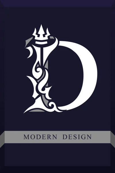 Elegantní Velké Písmeno Elegantní Královský Styl Tvůrčí Kaligrafie Krásné Logo Stock Vektory