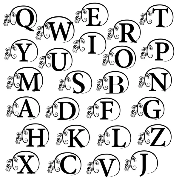 Vintage Alphabet - design element. Vector illustration — Stock Vector