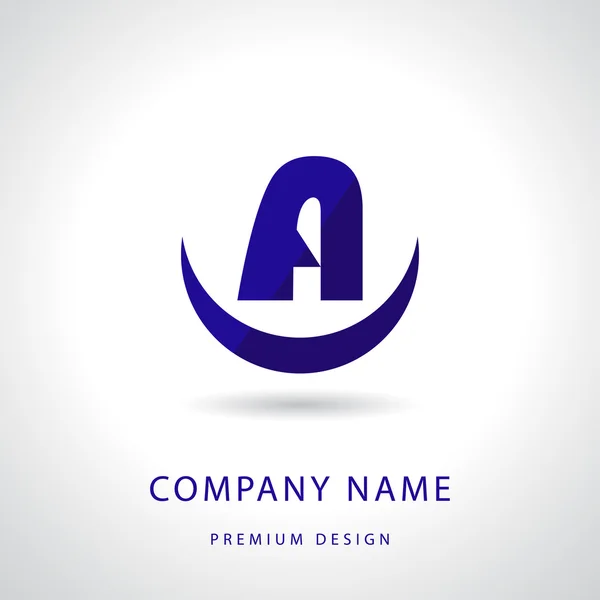 Lettera A logo icon design template elements. Emblema. Illustrazione vettoriale — Vettoriale Stock