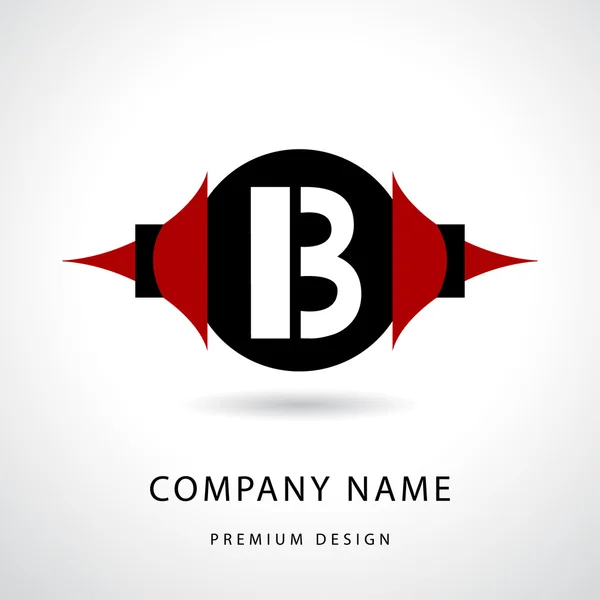 Lettera B logo icona elementi modello di design. Emblema. Illustrazione vettoriale — Vettoriale Stock