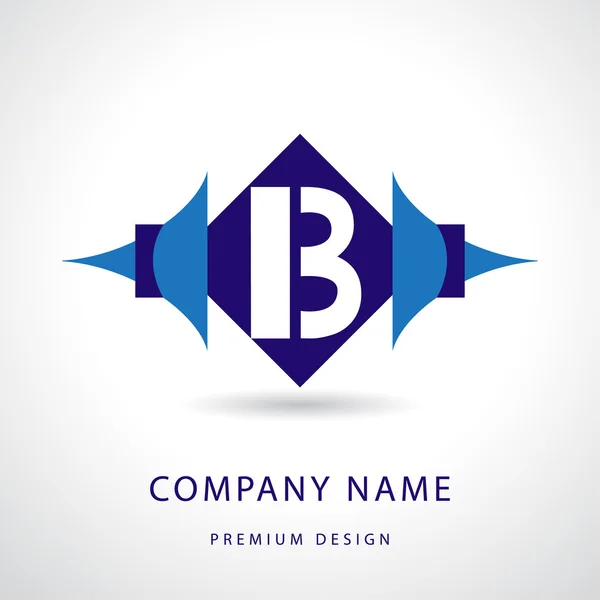 Lettera B logo icona elementi modello di design. Emblema. Illustrazione vettoriale — Vettoriale Stock