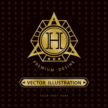 Vintage etiket tasarım gıda ve meşrubatlar için. Monogram tasarım öğeleri, zarif şablonu. Vektör çizim