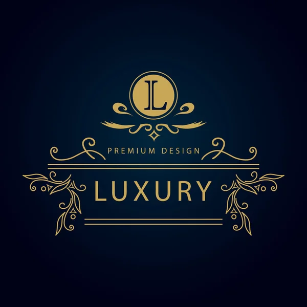 Monogram designové prvky, elegantní šablona. Elegantní design loga line art. Obchodní značka, identita pro restaurace, Royalty, Boutique, Cafe, Hotel, Heraldic, Jewelry, Móda, Víno. Vektorová ilustrace — Stockový vektor