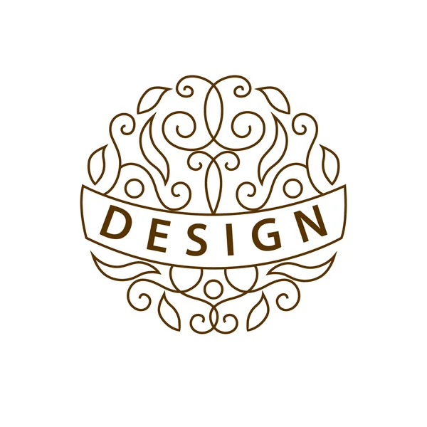 Monogram tasarım öğeleri İngilizce harfleri. Zarif hat Sanat logo tasarımı. İş işareti, kimlik Restoran, telif, butik, kafe, otel, Heraldic, takı, moda, şarap. Vektör çizim