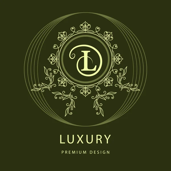 Monogram designové prvky, elegantní šablona. Elegantní design loga line art. Obchodní značka, identita pro restaurace, Royalty, Boutique, Cafe, Hotel, Heraldic, Jewelry, Móda, Víno. Vektorová ilustrace — Stockový vektor