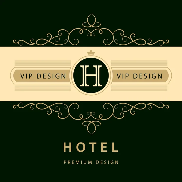 Monogramm-Gestaltungselemente, anmutige Vorlage. Elegante Linienkunst Logo Design. Geschäftszeichen, Identität für Restaurant, Royalty, Boutique, Cafe, Hotel, Heraldik, Schmuck, Mode, Wein. Vektorillustration — Stockvektor