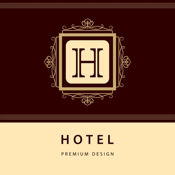 Monogramm-Gestaltungselemente, anmutige Vorlage. Elegante Linienkunst Logo Design. Geschäftszeichen, Identität für Restaurant, Royalty, Boutique, Cafe, Hotel, Heraldik, Schmuck, Mode, Wein. Vektorillustration — Stockvektor