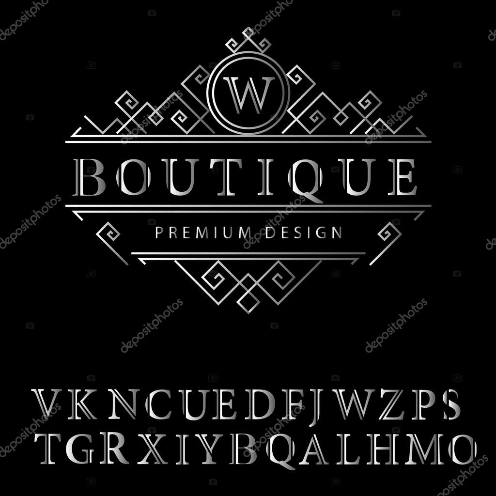 Vector illustration of Monogram design elements, graceful template. Elegant line art logo design. Business sign, identity for Restaurant, Royalty, Boutique, Cafe, Hotel, Heraldic, Jewelry, Fashion, Wine.