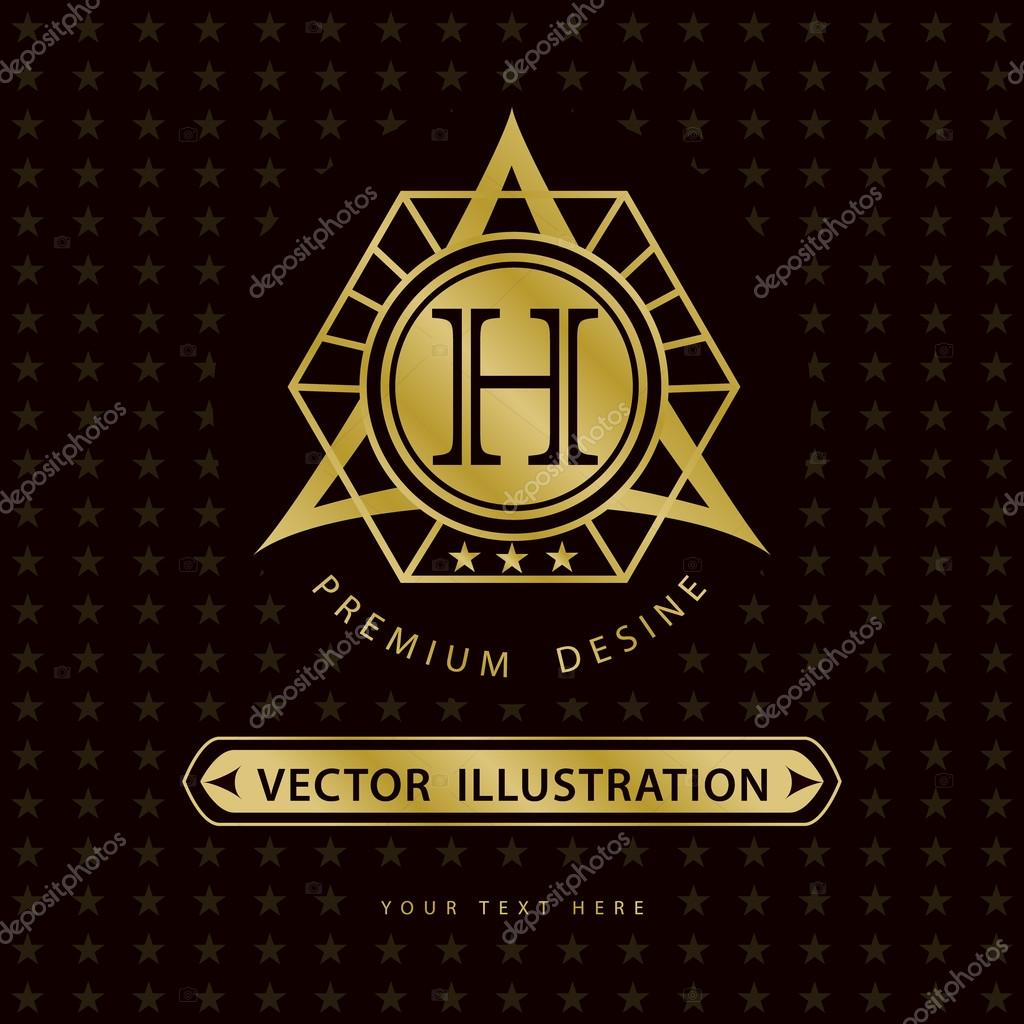 Vector illustration of Monogram design elements, graceful template. Elegant line art logo design. Business sign, identity for Restaurant, Royalty, Boutique, Cafe, Hotel, Heraldic, Jewelry, Fashion, Wine.