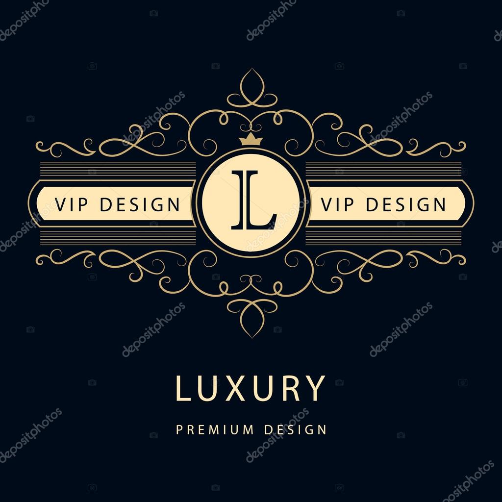 Vector illustration of Monogram design elements, graceful template. Elegant line art logo design. Business sign, identity for Restaurant, Royalty, Boutique, Cafe, Hotel, Heraldic, Jewelry, Fashion, Wine. Vector illustration