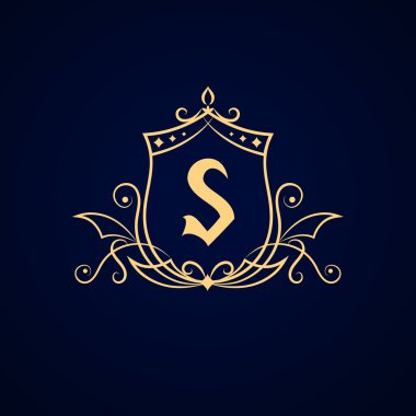 Monogram design elements, graceful template. Elegant line art logo design. Business sign, identity for Restaurant, Royalty, Boutique, Cafe, Hotel, Heraldic, Jewelry, Fashion. Vector illustration