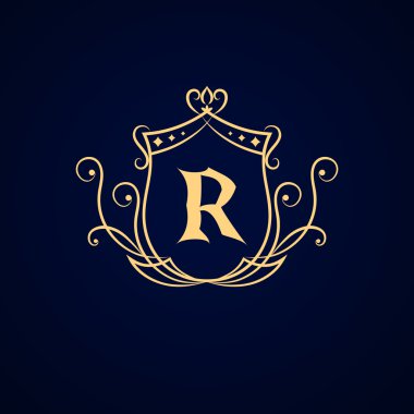 Monogram design elements, graceful template. Elegant line art logo design. Business sign, identity for Restaurant, Royalty, Boutique, Cafe, Hotel, Heraldic, Jewelry, Fashion. Vector illustration
