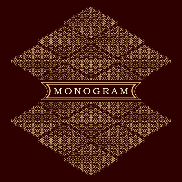 Elementos de diseño de monograma, plantilla elegante. Caligrafía elegante línea de diseño de logotipo de arte. Un emblema vintage. Signo de negocios para Royalty, Boutique, Café, Hotel, Heráldico, Joyas, Vino. Ilustración vectorial — Vector de stock