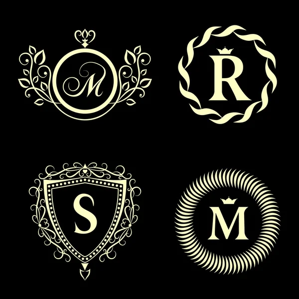 Monogramm-Gestaltungselemente, anmutige Vorlage. Elegante Linienkunst Logo Design. Geschäftszeichen, Identität für Restaurant, Royalty, Boutique, Cafe, Hotel, Heraldik, Schmuck, Mode, Wein. Vektorillustration — Stockvektor