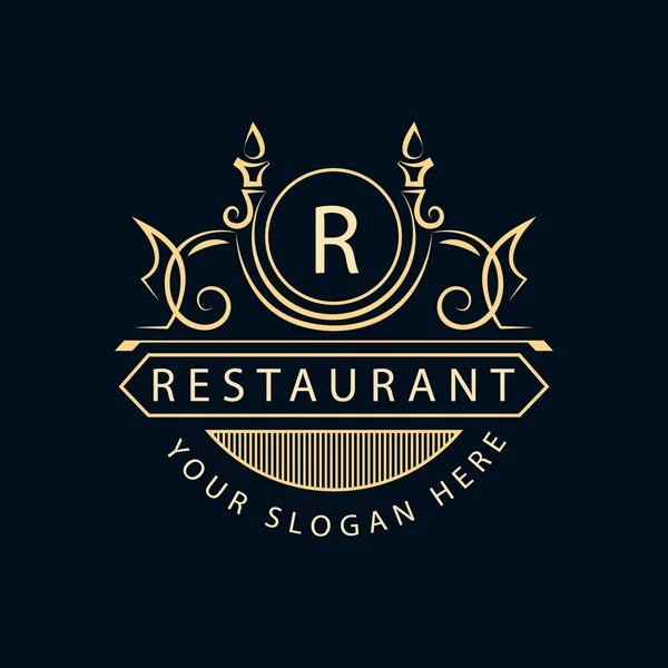 Monogramm Gestaltungselemente, anmutige Vorlage. Kalligrafisch elegante Linie Kunst Logo-Design. Buchstabenzeichen Emblem r für Lizenzgebühren, Visitenkarte, Boutique, Hotel, Restaurant, Café, Schmuck. Vektorillustration — Stockvektor