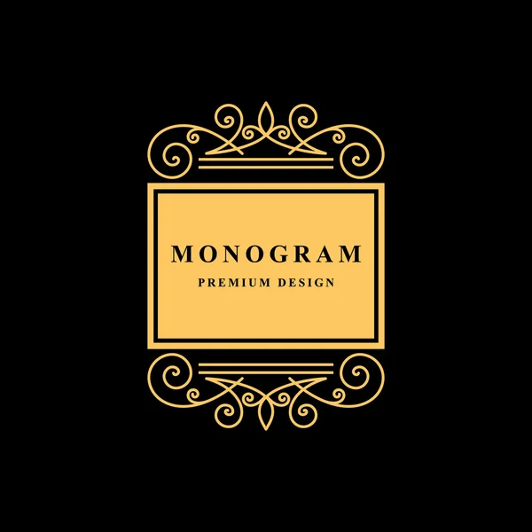 Monogramm Gestaltungselemente, anmutige Vorlage. Kalligrafisch elegante Linie Kunst Logo-Design. Letter Emblem Zeichen für Lizenzgebühren, Visitenkarte, Boutique, Hotel, Restaurant, Café, Schmuck. Vektorillustration — Stockvektor