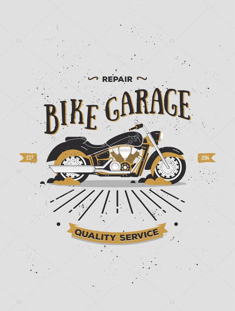Vector logotype of vintage motorcycle