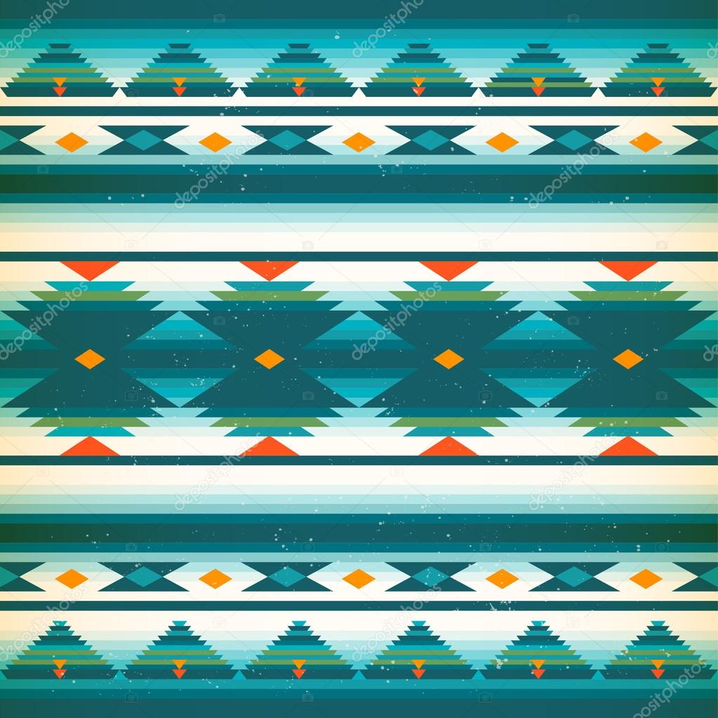 Native american pattern.  Vector american Indians background. Ethnic textile.
